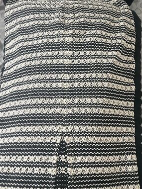 Striped Black and White Knit Dress